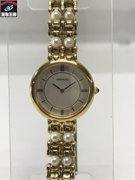 レディースQZ MIKIMOTO/ラウンドウォッチ/シェル/QZ
