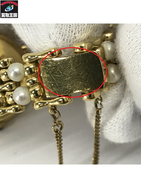 レディースQZ MIKIMOTO/ラウンドウォッチ/シェル/QZ