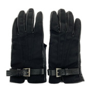 ラグ衣料ソノ他 PRADA Leather Nylon Gloves 黒