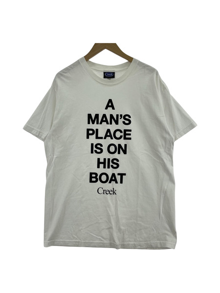 . 半袖Tシャツ・カットソー Creek S/S TEE (L) ホワイト[値下]