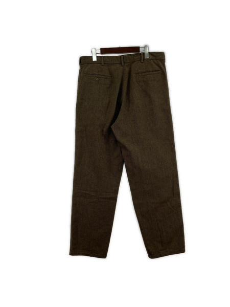Lee デニム・ジーンズ 80s USA製 ツータックヘリンボーンパンツ 茶
