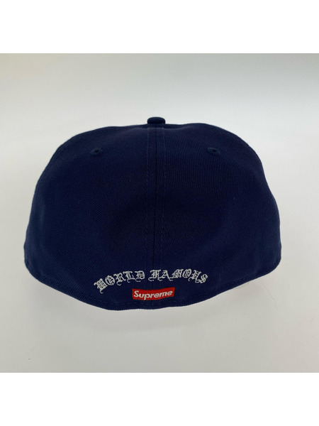Supreme キャップ NEW ERA GOLD CROSS S LOGO CAP 7 5/8 NAVY