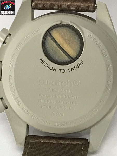 オメガ×スウォッチ/ミッショントゥサターン/SO33T100  メンズQZ