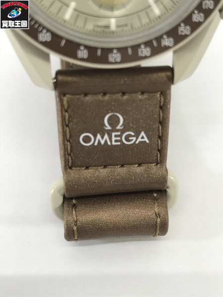 オメガ×スウォッチ/ミッショントゥサターン/SO33T100  メンズQZ