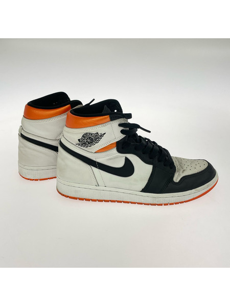 NIKE スニーカー 555088-180/AIR JORDAN1/白黒オレンジ