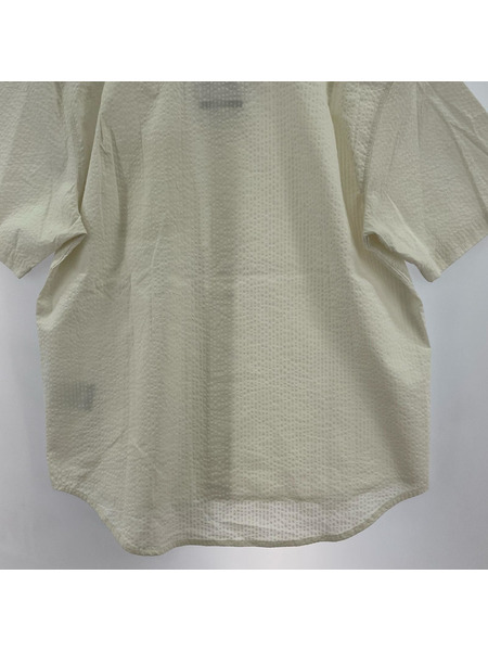 NIKE LIFE SEERSUCKER BUTTON DOWN S/Sシャツ M アイボリー FN3223-030