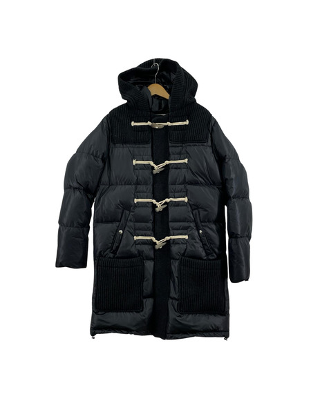 BBR BARKB-RULES ニット切替 ダウンダッフルコート XS ブラック[値下]