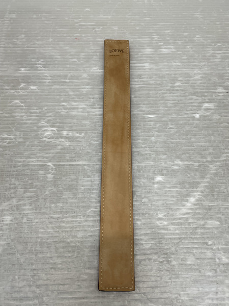 LOEWE アナグラム レザースラップブレスレット オレンジ