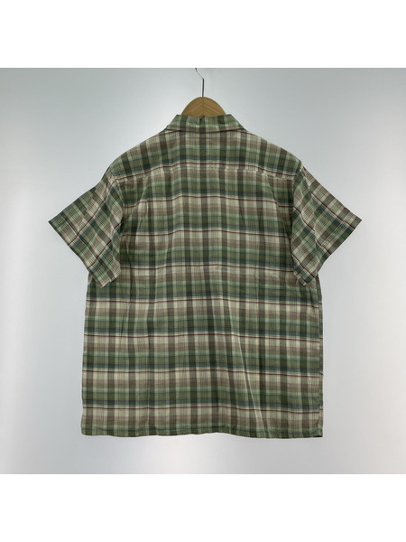 OLD・VINTAGE 半袖シャツ 50s- WRINKLE-SHED DAN RIVER GRN M