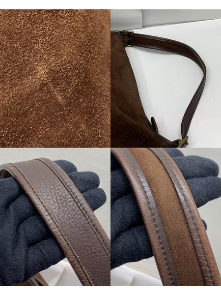 OLD COACH スウェード バケツ型 ショルダーバッグ BRN 9010 本体のみ オールドコーチ スエード トートバッグ