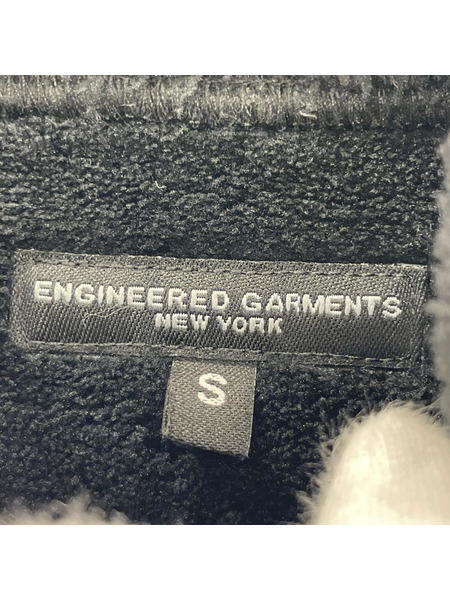 Engineered Garments LONG SLEVE HOODY Poly Shaggy Fleece 黒