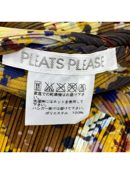 PLEATS PLEASE スプラッシュプリント L/Sプリーツカットソー 03 マルチ