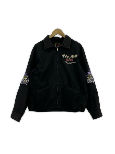 東洋×BEAMS×BWL トリプルネーム MALIBU マップ×スカル刺繍 ベトジャン M 黒