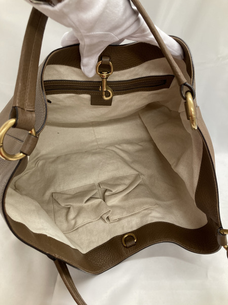 GUCCI レザートートバッグ インターロッキングG