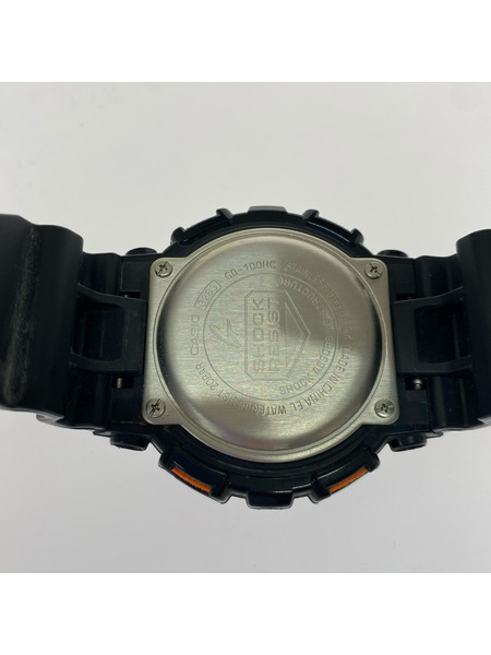 G-SHOCK HYPER COLORS GD-100HC-1JF 腕時計 黒×オレンジ