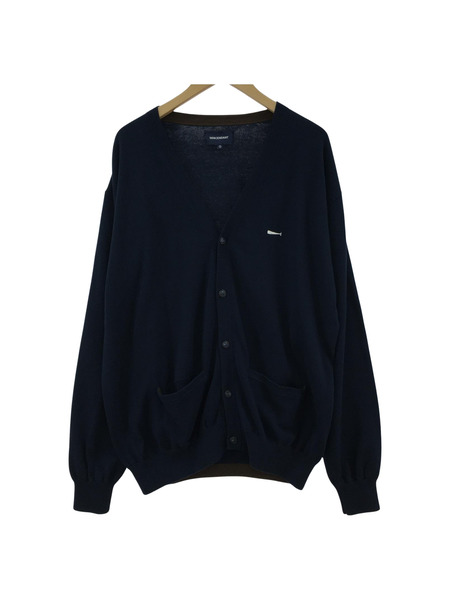 DESCENDANT ロゴ刺繍 CARDIGAN NAVY SIZE:2