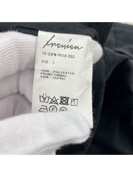 パンツ IRENISA 2タックワイドパンツ 3 ブラック
