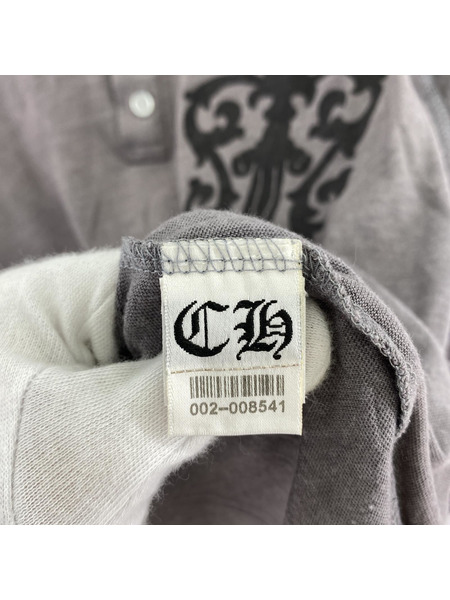 CHROME HEARTS 七分丈・ラグランT ヘンリーネック ダガー グレー(L)