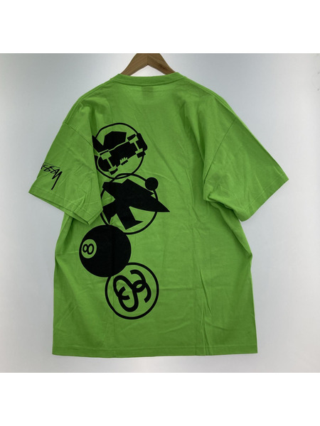 STUSSY　8ボール マルチアイコン Tシャツ　グリーン　XL[値下]