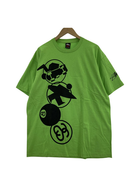 STUSSY　8ボール マルチアイコン Tシャツ　グリーン　XL[値下]