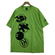 STUSSY　8ボール マルチアイコン Tシャツ　グリーン　XL