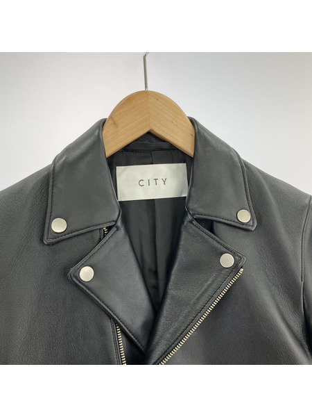 CITY ダブルライダースジャケット size1 ブラック[値下]｜商品