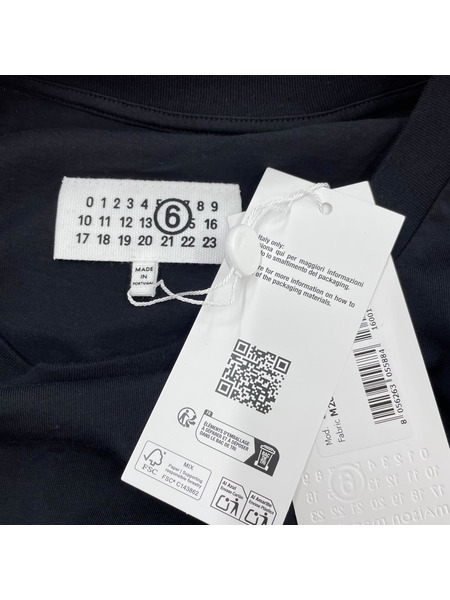 MM6 26SS Label Patch L/S T-shirt L ブラック M261-RSDP