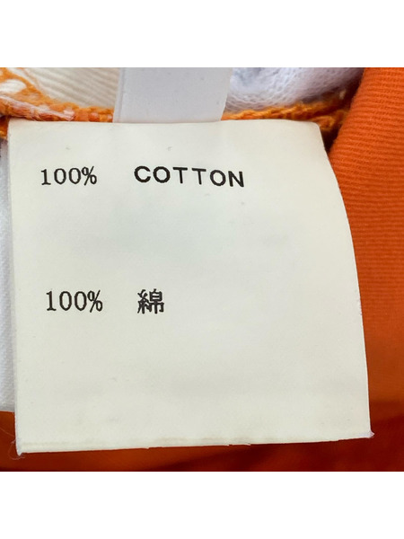 Lucien Pellat-Finet ミニスカート スカル柄スカート オレンジ