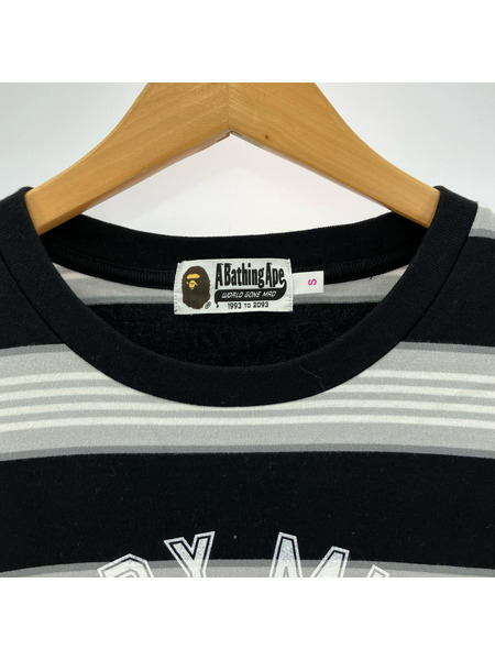 A BATHING APE 長袖Tシャツ・カットソー ボーダー S BABY MILO