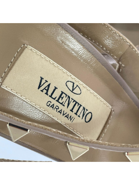 VALENTINO パンプス・ヒール ロックスタッズ レザー ヒール ストラップ パンプス