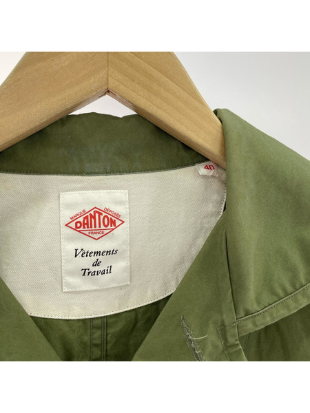 Danton 長袖シャツ カーキ 40