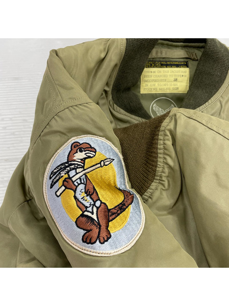 Buzz Rickson's フライトジャケット B-15C ワッペン BR11311 38 カーキ