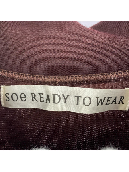 soe 長袖Tシャツ・カットソー サイドジップモックネックロングスリーブ