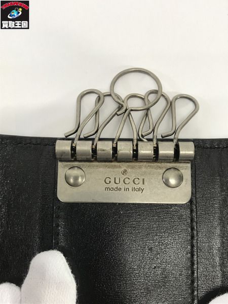 GUCCI キーケース・キーリング GGマーモント 6連 黒