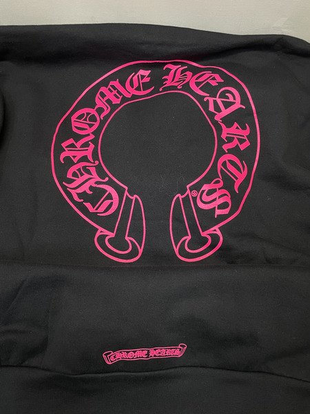 CHROME HEARTS 25AW Pink Horseshoe Floral Cross Zip Up Hoodie ピンクホースシュー フローラルジップパーカー XL
