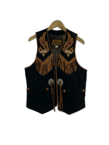 OLD・VINTAGE ジレ・ベスト Echo Mountain ウエスタンフリンジベスト