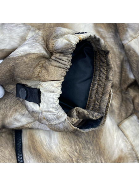 ダウンジャケット ×Supreme 13AW FUR PRINT NUPTSE JACKET S