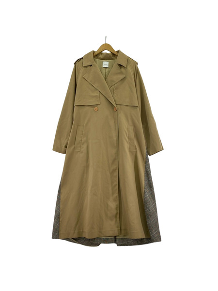 AMERI ジャケット バルーンチェック ギャザートレンチコート