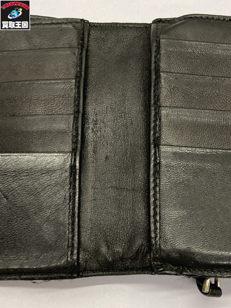 BOTTEGA VENETA イントレチャートコンパクトウォレット 二つ折り財布 黒[値下]