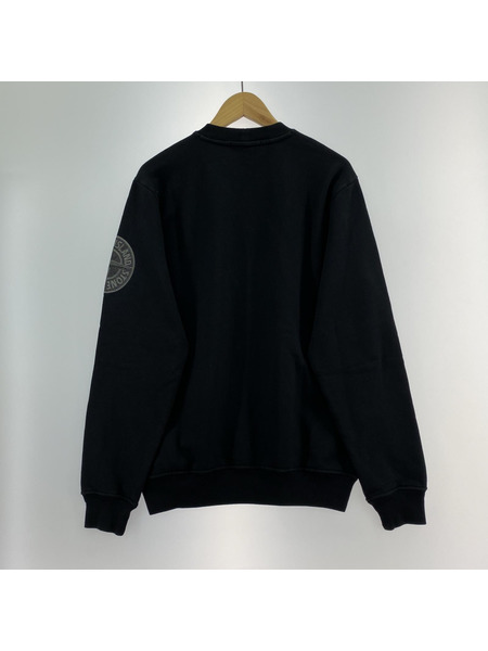 STONE ISLAND スウェット・トレーナー 25SS COTTON FLEECE スウェットシャツ 黒 (L)