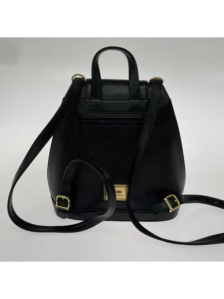 MOSCHINO リュックサック・バックパック レザー 黒[値下]