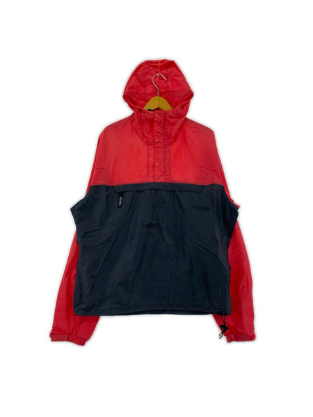 patagonia ジャケット 00s 魚プリント フェザーウェイトプルオーバー ピンク M
