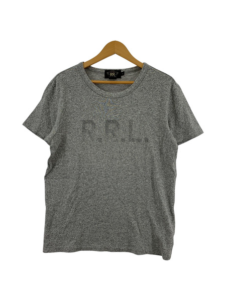 RRL/霜降リ/擦レロゴ/Tシャツ/M/グレー