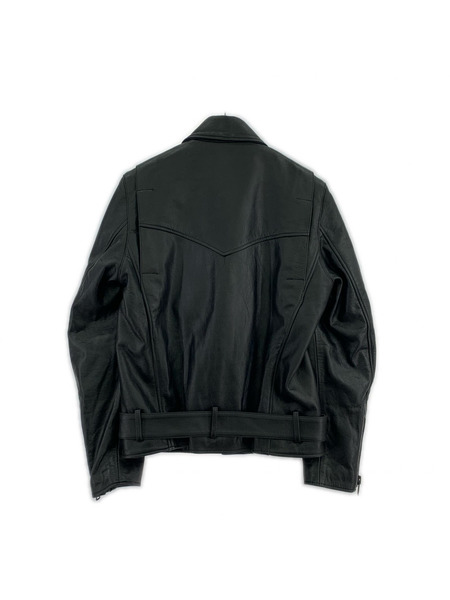 RUDE GALLERY レザージャケット Dポケ ダブルライダース (L) 黒