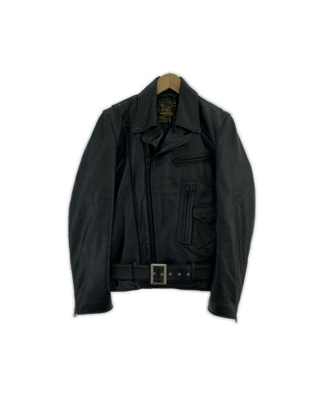 RUDE GALLERY レザージャケット Dポケ ダブルライダース (L) 黒