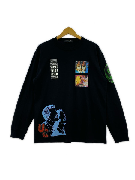 UNDERCOVER LSTEE UC COLLAGE L/S Tee 2 黒 UC2E4891-2