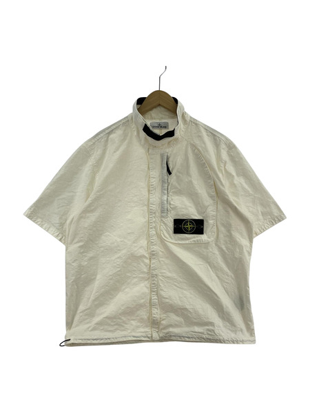 STONE ISLAND 半袖シャツ NYLON PANAMA-TC シャツ 白 (L)