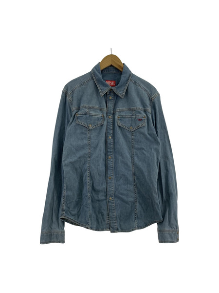 DIESEL 長袖シャツ D-WESTY デニムウエスタンシャツ L