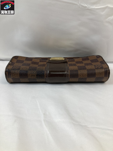 LOUIS VUITTON  LV ダミエ・エベヌ N61747 ポルトフォイユ・システィナ 長財布 サイフ