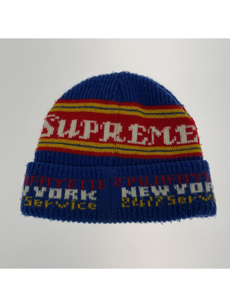 Supreme ニットキャップ Service Beanie 19AW 青
